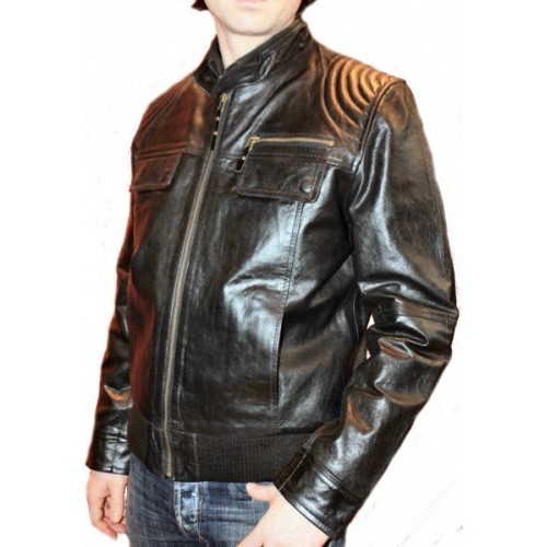 Man leather jacket model Renal