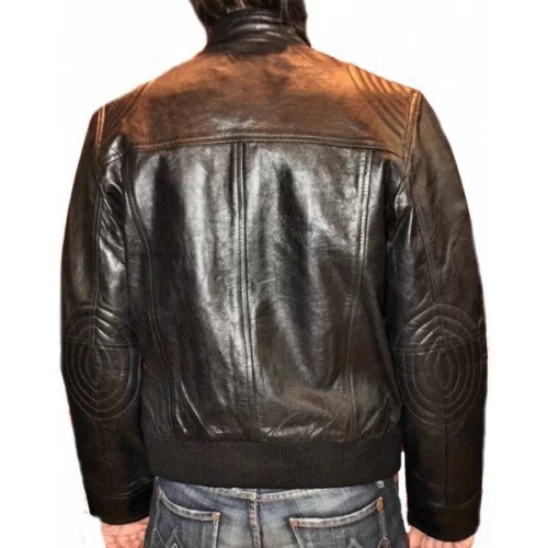 Blouson modèle Hans en vachette vintage noire