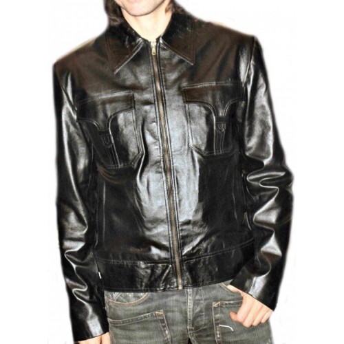 Man leather jacket model Pat