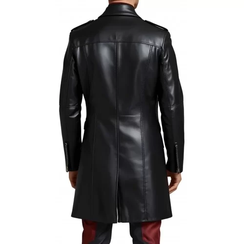 Trois quart cuir homme type coupe perfecto en agneau noir modèle Aristo