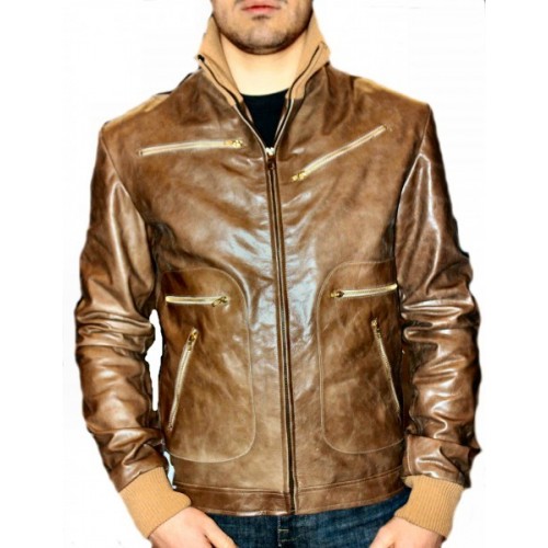 Man leather jacket model Lex