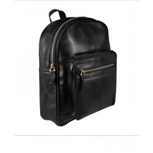 Sac a dos en cuir agneau noir modèle baron