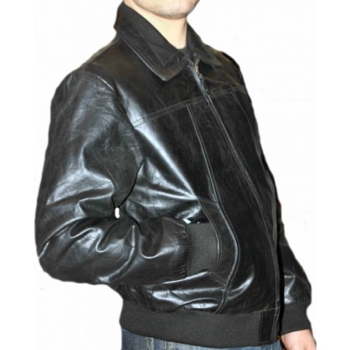 Man leather jacket model Jim