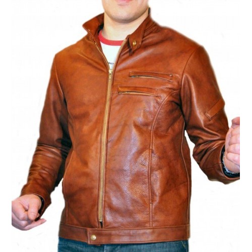 Man leather jacket model Hans