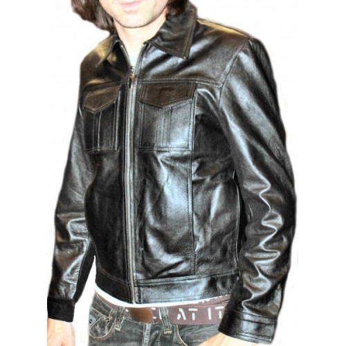 Man leather jacket model Francis