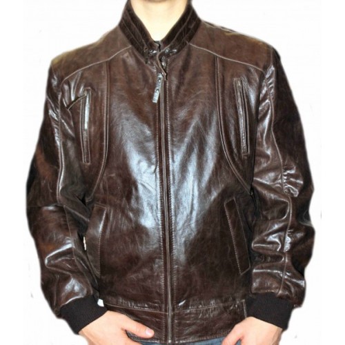 Man leather jacket model Flyer