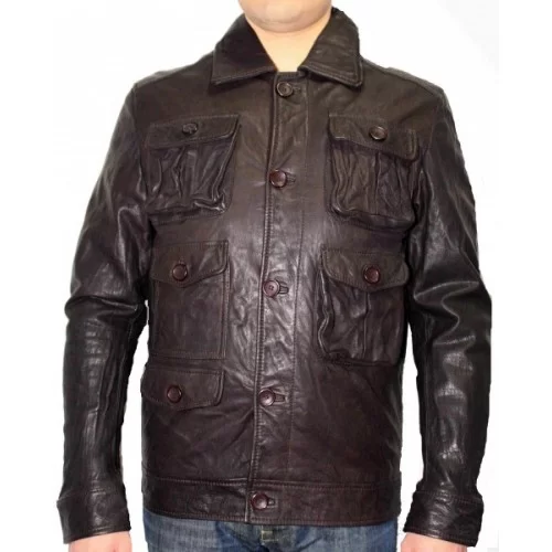 Blouson agneau cuir froissé modèle Rabel