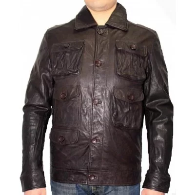 Blouson agneau cuir froissé modèle Rabel