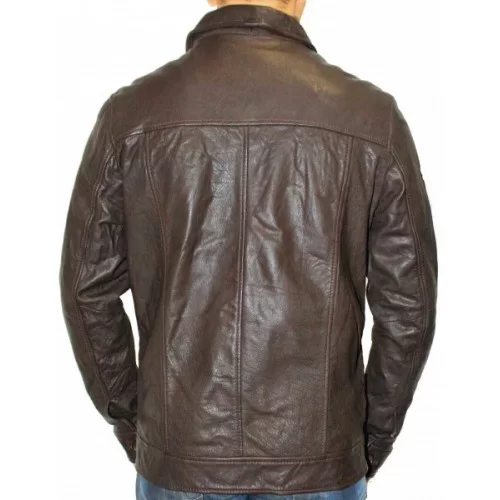 Blouson agneau cuir froissé modèle Rabel