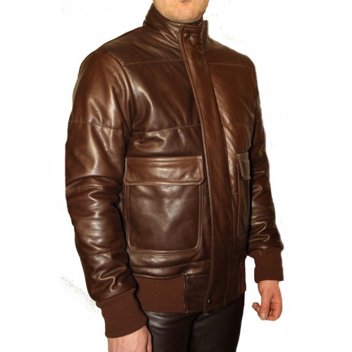 Man leather jacket model Didier