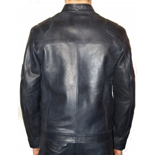 Blouson  modèle Levani en agneau Bleu