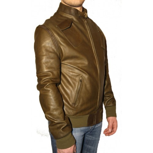 Man leather jacket model Brian