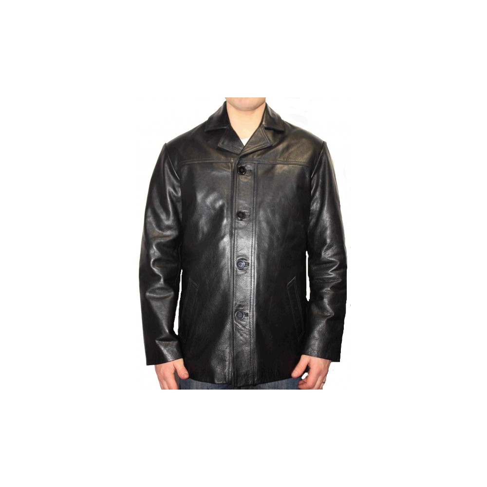 Veste modèle Eric en vachette coukeur noire