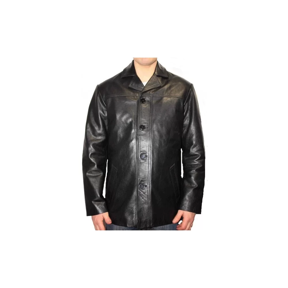 Veste modèle Eric en vachette coukeur noire