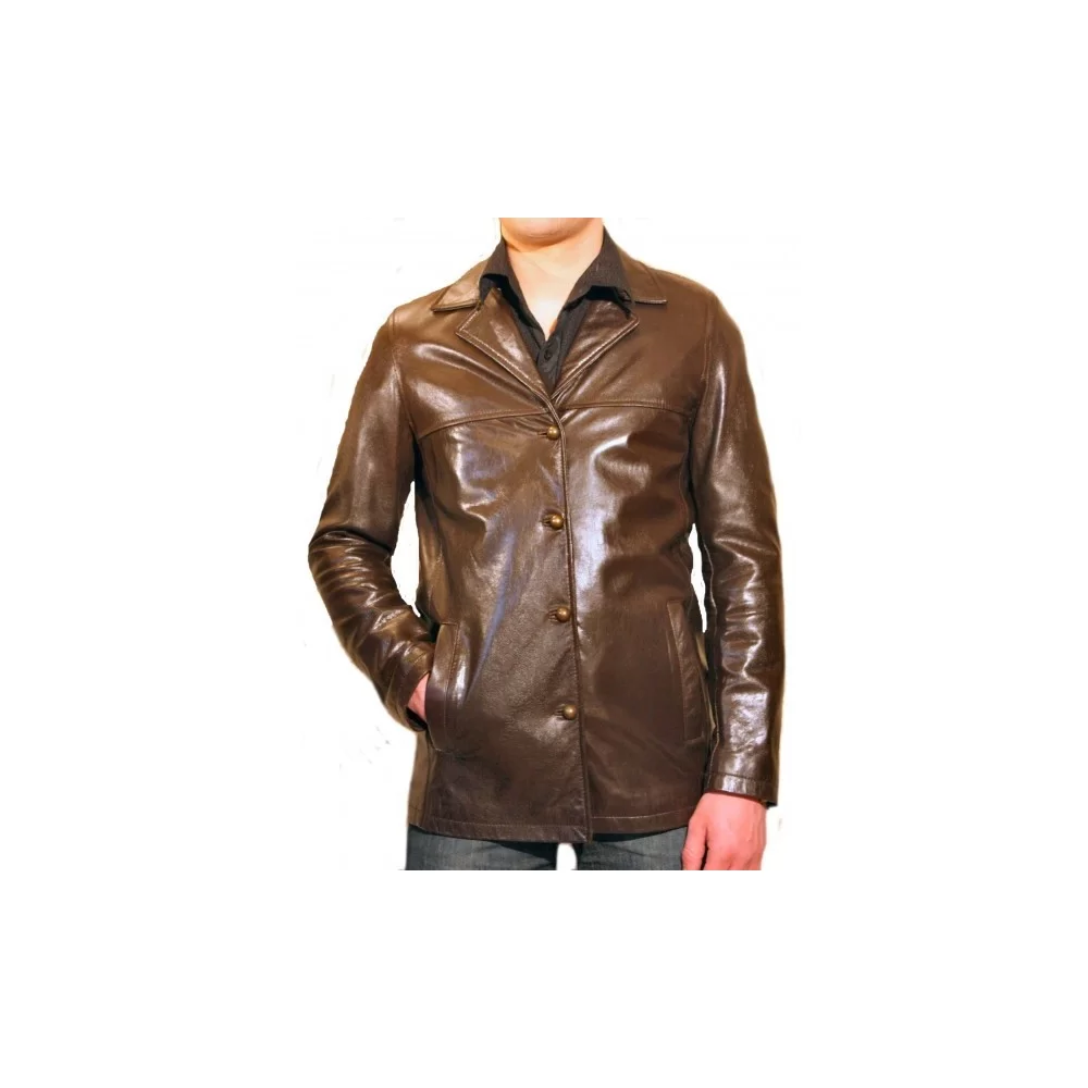 Veste modèle Daniel en agneau couleur marron
