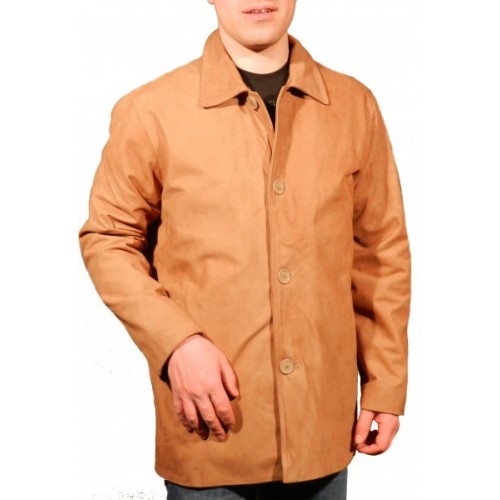 man leather blazer model Ramy