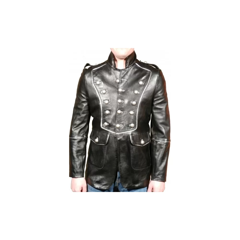 Veste type napoélonienne modèle Empire agneaux noir et argent