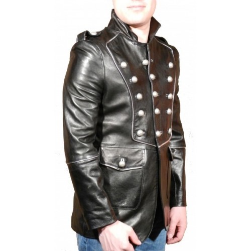 Veste type napoélonienne modèle Empire agneaux noir et argent