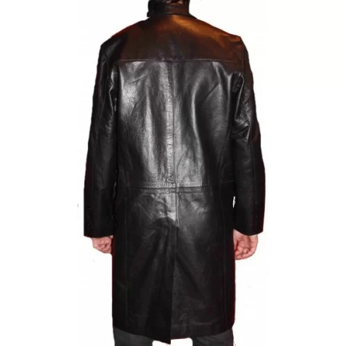 Manteau homme modèle Cross en agneau noir