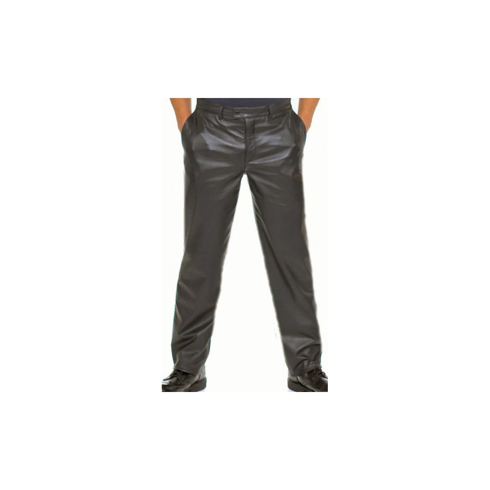Pantalon homme cuir modèle Francis agneau noir