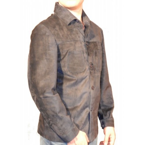 Man leather coat model Ulysse