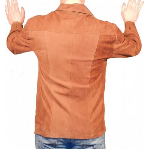 Man leather coat model Rex