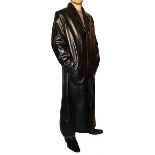leather man coat model Brody