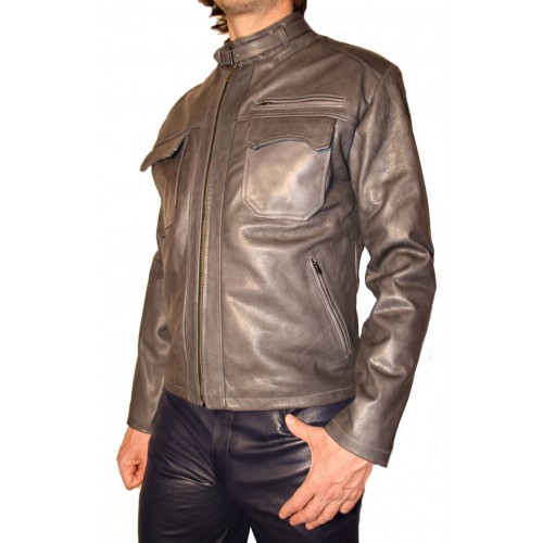 man leather coat modèle Lilian