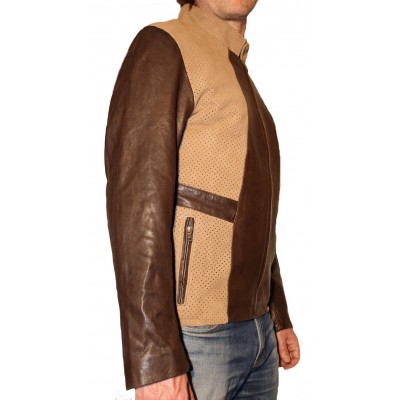 Man leather vest model Sam