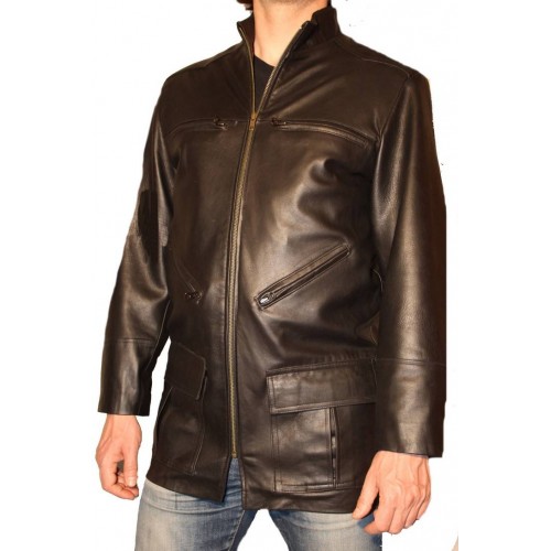 Man leather shirt model Taylor