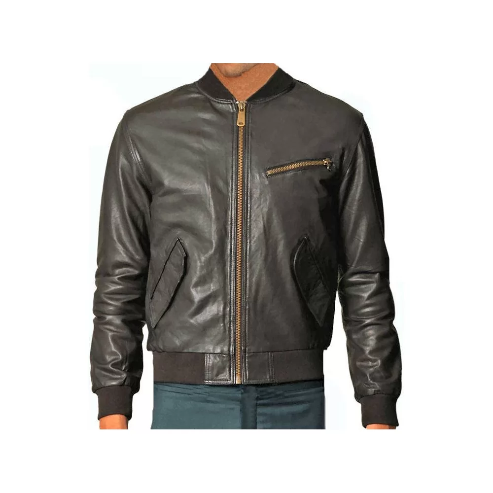 Blouson modèle Beny type teedy en vachette marron