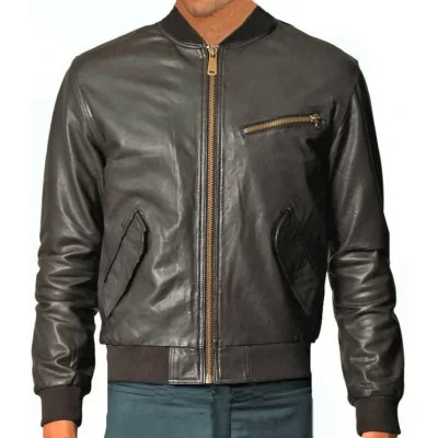 Blouson modèle Beny type teedy en vachette marron