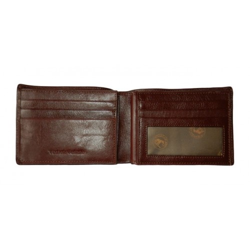 ﻿﻿﻿﻿﻿﻿﻿Portefeuille cuir vachette marron, monnaie, billets, cartes de crédit