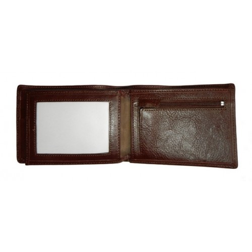 ﻿﻿﻿﻿﻿﻿﻿Portefeuille cuir vachette marron, monnaie, billets, cartes de crédit