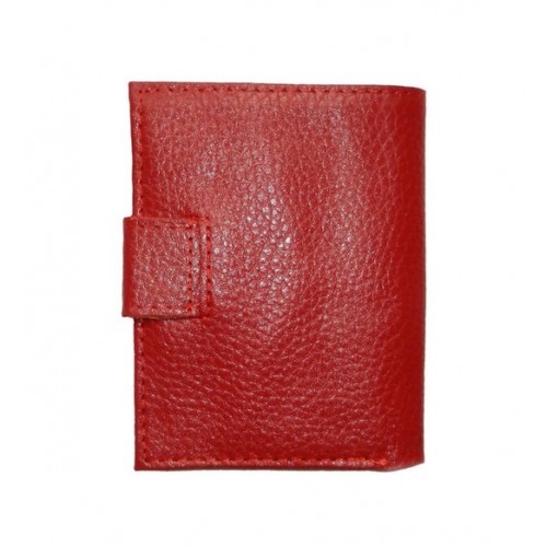 Porte-cartes cuir rouge