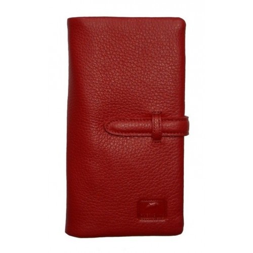 Portefeuille cuir rouge femme