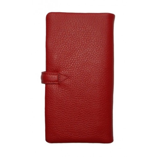 Portefeuille cuir rouge femme