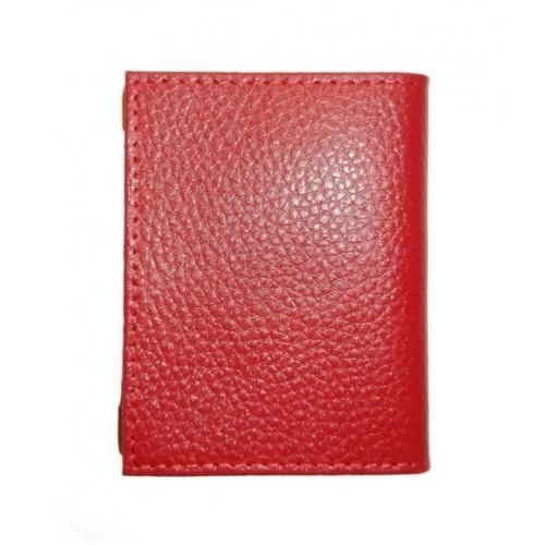 porte cartes cuir rouge