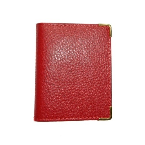 porte cartes  cuir rouge