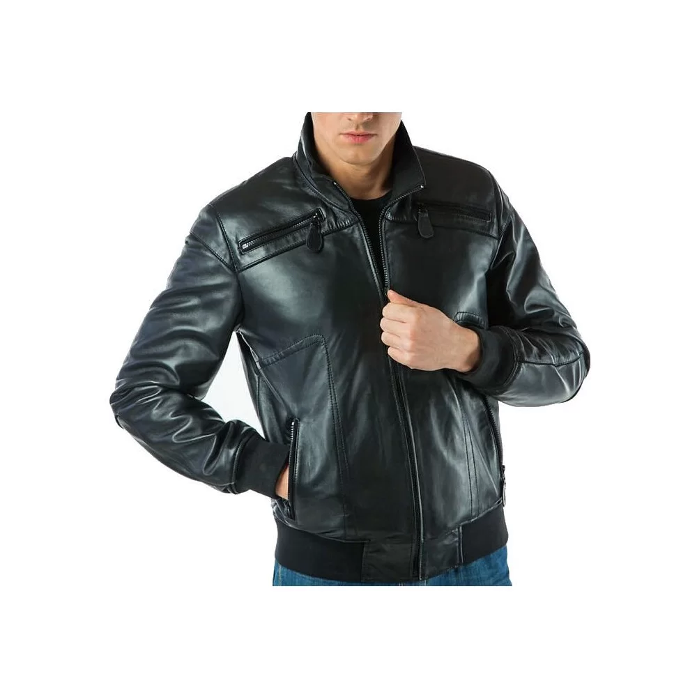 Blouson homme cuir agneau modèle Antonin