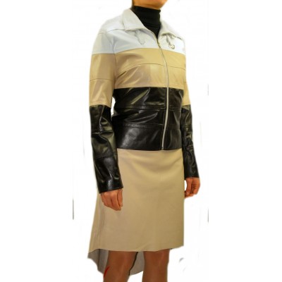 Doublure satin d'un blouson ou veste en fourrure