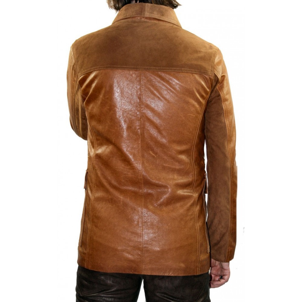Man leather vest model Flash
