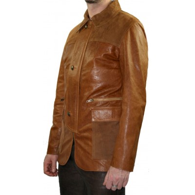 Man leather vest model Flash