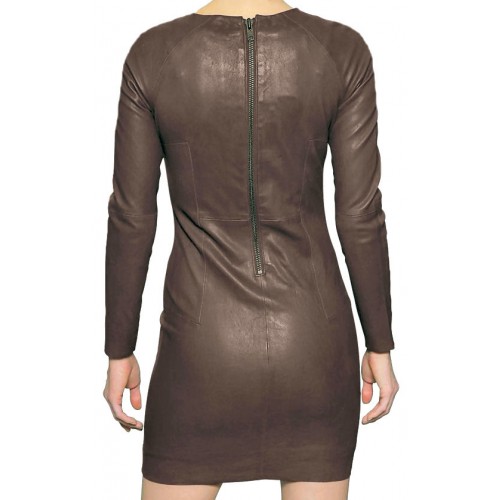 Robe manches longues en agneau stretch modèle Nathalie