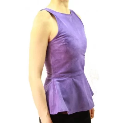 Bustier daim agneau mauve modèle Brenda