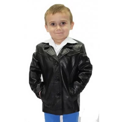 veste cuir enfant agneau modèle Pierrot 