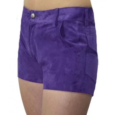 Short cuir femme daim agneau modèle Blenda