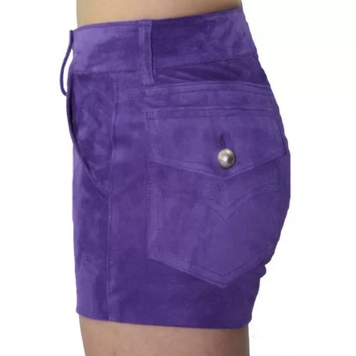 Short en agneau velours façon daim agneau modèle Blenda