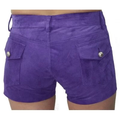 Short cuir femme daim agneau modèle Blenda