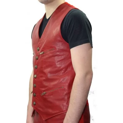 Gilet cuir homme agneau modèle Lario